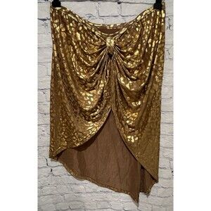 Choosy Brown & Gold Sexy Metallic Strapless Top Size 18